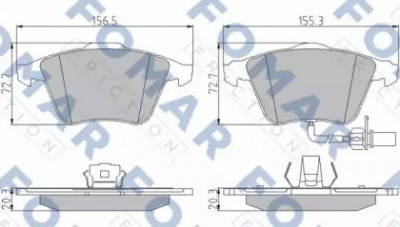 FOMAR FRICTION fo920981 -  Комплект тормозных колодок, дисковый тормоз